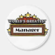 World's Greatest Manager Refrigerator Magnet