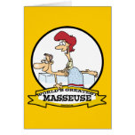 WORLDS GREATEST MASSEUSE WOMEN CARTOON GREETING CARDS