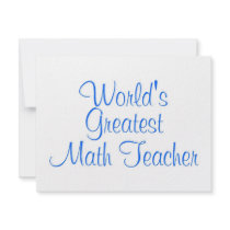 Worlds Greatest Math Teacher invitations by TeeZazzle Worlds Greatest Math Teacher invitations
