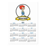 WORLDS GREATEST MEAN BOSS LADY CARTOON BUSINESS CARDS