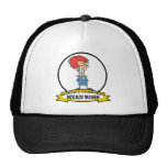WORLDS GREATEST MEAN BOSS LADY CARTOON TRUCKER HATS