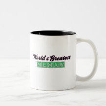 World's Greatest Memaw (Green) Coffee Mugs