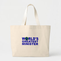 World's Greatest Minister Canvas Bags