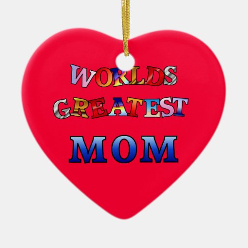 Worlds Greatest Mom Christmas Tree Ornaments