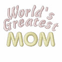 World's Greatest Mom embroidered shirts by teesforyourfamily World's Greatest Mom embroidered shirts