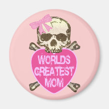 World's Greatest Mom Gothic Fridge Magnets