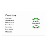World's Greatest Mom (green stars) Business Cards