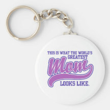 World's Greatest Mom Keychains