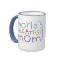 World's Greatest Mom Ringer Large Mug