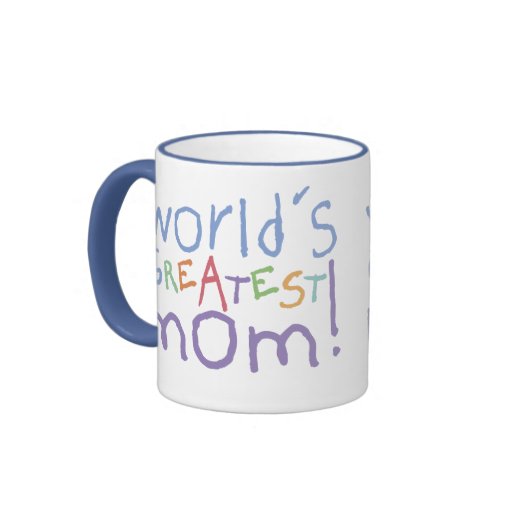 World's Greatest Mom Ringer Large Mug