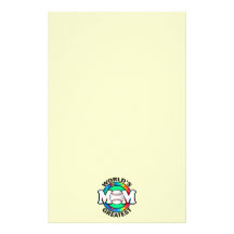 World's Greatest Mom; Softball Stationery Design