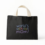 World's Greatest Mom Striped Blue Tote Bag