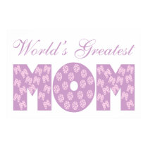 World's Greatest Mom - White Background posters