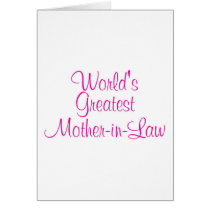 Worlds Greatest Mother In Law Cards