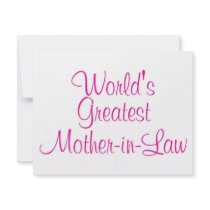 Worlds Greatest Mother In Law Custom Invite