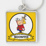 WORLDS GREATEST MOUNTIE WOMEN CARTOON KEY CHAIN