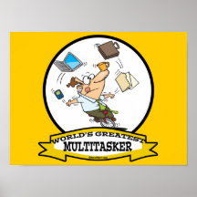 WORLDS GREATEST MULTITASKER MALE CARTOON POSTERS