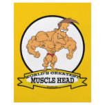 WORLDS GREATEST MUSCLE HEAD MEN CARTOON PERSONALIZED FLYER