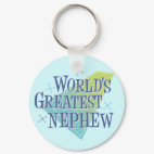 World's Greatest Nephew Round Keychain