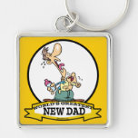 WORLDS GREATEST NEW DAD CARTOON KEY CHAINS