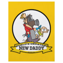 WORLDS GREATEST NEW DADDY MEN CARTOON FULL COLOR FLYER