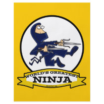 WORLDS GREATEST NINJA MEN CARTOON PERSONALIZED FLYER