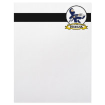 WORLDS GREATEST NINJA MEN CARTOON PERSONALIZED LETTERHEAD