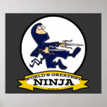 WORLDS GREATEST NINJA MEN CARTOON POSTER