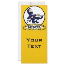 WORLDS GREATEST NINJA MEN CARTOON RACK CARDS