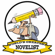 WORLDS GREATEST NOVELIST MEN CARTOON PHOTO SCULPTURES
