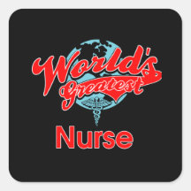 World's Greatest Nurse Square Stickers