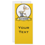 WORLDS GREATEST OLD GEEZER CARTOON FULL COLOR RACK CARD