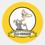 WORLDS GREATEST OLD GEEZER CARTOON STICKERS