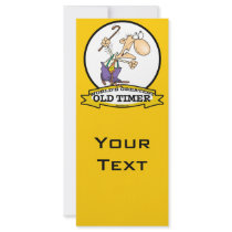 WORLDS GREATEST OLD TIMER CARTOON CUSTOM RACK CARD