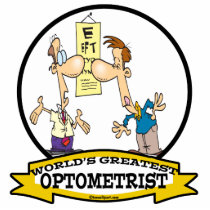 WORLDS GREATEST OPTOMETRIST MEN CARTOON CUT OUTS