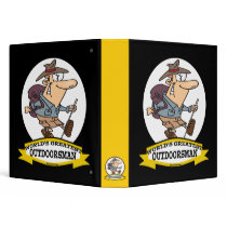 WORLDS GREATEST OUTDOORSMAN MEN CARTOON BINDERS