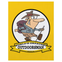 WORLDS GREATEST OUTDOORSMAN MEN CARTOON FLYER DESIGN