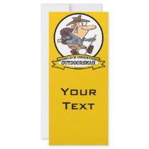 WORLDS GREATEST OUTDOORSMAN MEN CARTOON CUSTOMIZED RACK CARD