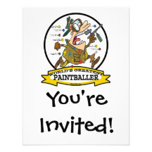 WORLDS GREATEST PAINTBALLER MEN CARTOON ANNOUNCEMENT