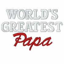 World's Greatest  Papa embroidered shirts