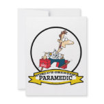 WORLDS GREATEST PARAMEDIC MEN CARTOON INVITES
