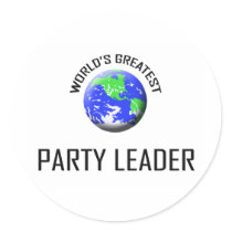 World's Greatest Party Leader stickers by jobshirt World's Greatest Party Leader stickers