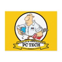 WORLDS GREATEST PC TECH MEN CARTOON POST CARDS