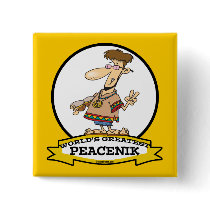 WORLDS GREATEST PEACENIK CARTOON BUTTONS