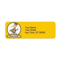 WORLDS GREATEST PEACENIK CARTOON CUSTOM RETURN ADDRESS LABELS