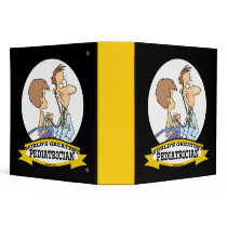 WORLDS GREATEST PEDIATRICIAN MEN CARTOON 3 RING BINDERS