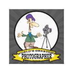 WORLDS GREATEST PHOTOGRAPHER II MEN CARTOON CANVAS PRINT