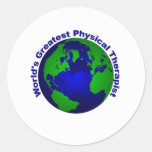 World's Greatest Physical Therapist Round Sticker