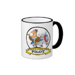 WORLDS GREATEST PILOT II MEN CARTOON COFFEE MUG