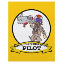 WORLDS GREATEST PILOT MEN CARTOON FLYER
